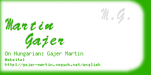 martin gajer business card